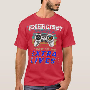 Camiseta Extra Lives Funny Video Controller Retro Boy