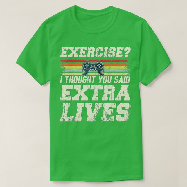 Camiseta Extra Lives Funny Video Controller Retro Boy (Diseño del anverso)