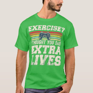 Camiseta Extra Lives Funny Video Controller Retro Boy
