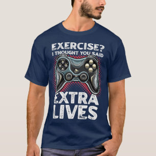 Camiseta Extra Lives Funny Video Controller Retro Boy