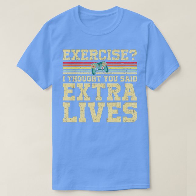 Camiseta Extra Lives Funny Video Controller Retro Boy (Diseño del anverso)