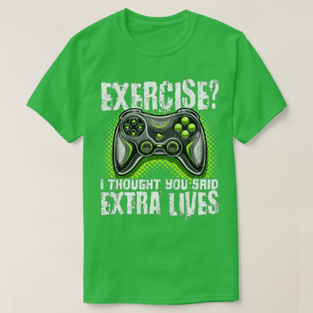 Camiseta Extra Lives Funny Video Controller Retro Boy (Diseño del anverso)