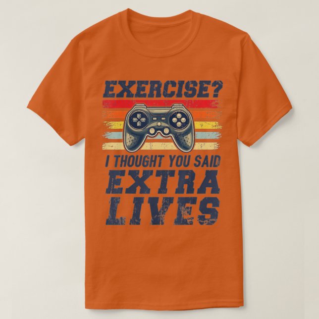 Camiseta Extra Lives Funny Video Game Controller Retro (3) (Diseño del anverso)