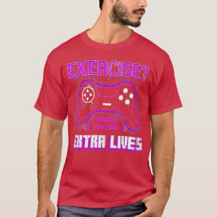Camiseta Extra Lives Funny Video Game Controller Retro Boy