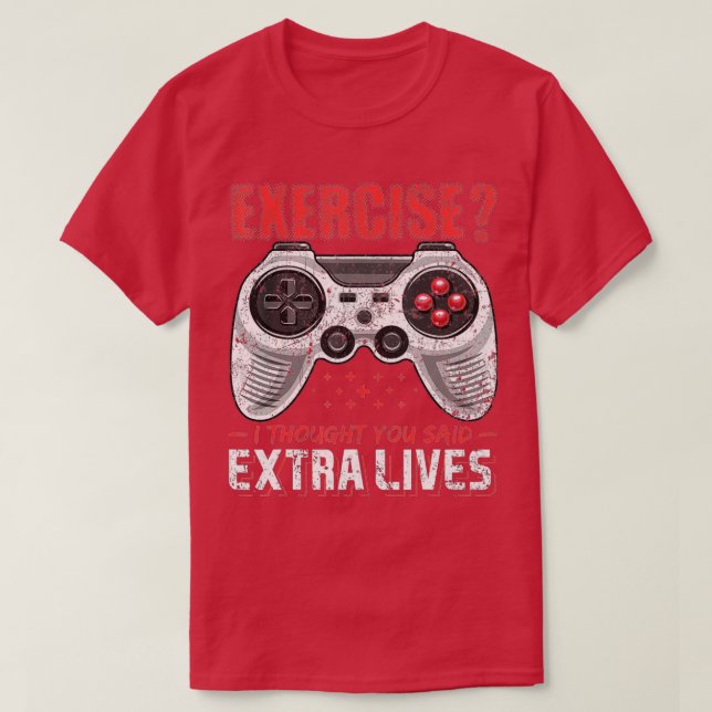 Camiseta Extra Lives Funny Video Game Controller Retro  Boy (Diseño del anverso)