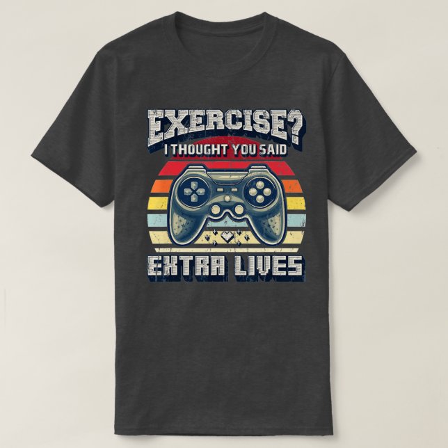 Camiseta Extra Lives Funny Video Game Controller Retro  Boy (Diseño del anverso)