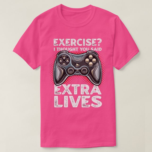 Camiseta Extra Lives Funny Video Game Controller Retro Boys (Diseño del anverso)