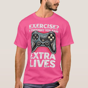Camiseta Extra Lives Funny Video Game Controller Retro Boys