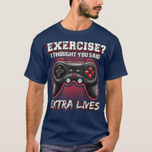 Camiseta Extra Lives Funny Video Game Controller Retro Boys