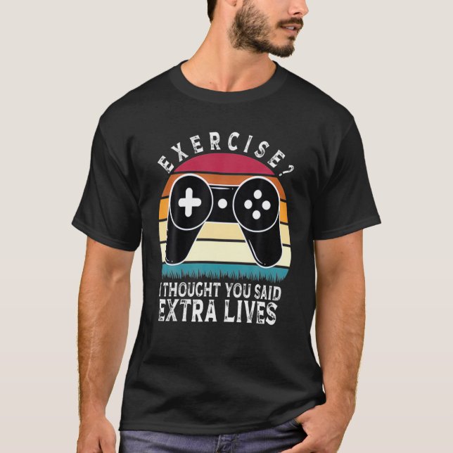 Camiseta Extra Lives Funny Video Game Controller Retro Game (Anverso)
