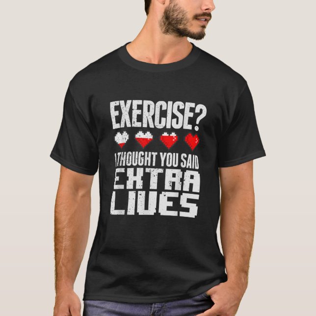 Camiseta Extra Lives Gracioso Video Game Controller Retro G (Anverso)