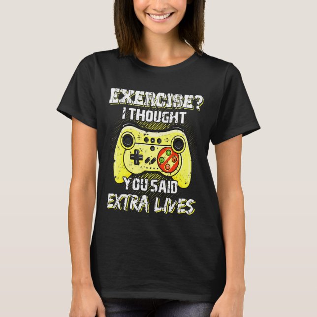 Camiseta Extra Lives Play Retro Game Video Game Controller (Anverso)