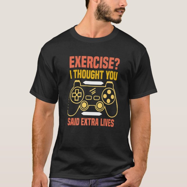 Camiseta Extra Lives Video Controller Retro Gamer Boy (Anverso)