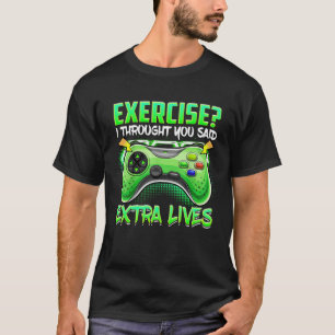 Camiseta Extra Lives Video Controller Retro Gamer Boy