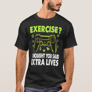 Camiseta Extra Lives Video Game Controller Gamer Boys