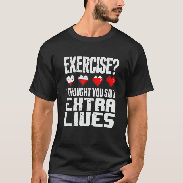 Camiseta Extra Lives  Video Game Controller Retro Gamer Boy (Anverso)