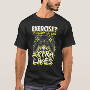 Camiseta Extra Lives Video Game Controller Retro Gamer Boys