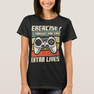 Camiseta Extra Lives Video Game Controller Retro Gamer Boys