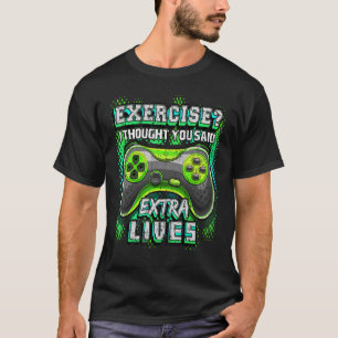 Camiseta Extra Lives Video Game Controller Retro Gamer Boys