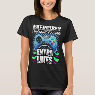 Camiseta Extra Lives Video Game Controller Retro Gamer Boys