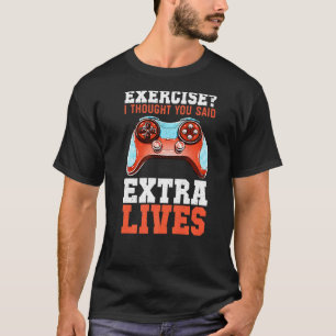 Camiseta Extra Lives Video Game Controller Retro Gamer Boys