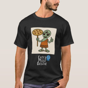 Camiseta Extra Most Bestie™ Pizza Alien Tee - Amigos divert