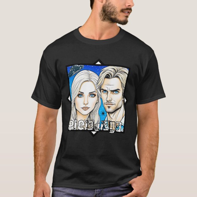 Camiseta Extra-Terrestrials y OVNI pleiadianos (Anverso)