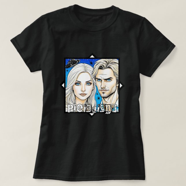 Camiseta Extra-Terrestrials y OVNI pleiadianos (Diseño del anverso)