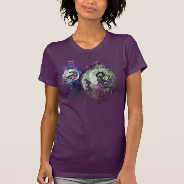 Camiseta extracto de 2 y 8 bolas de billar (Anverso)