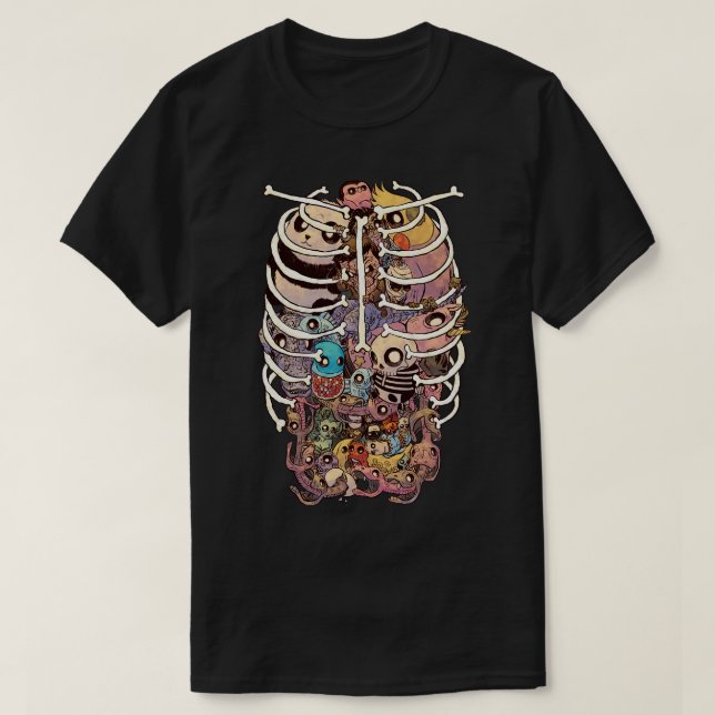 Camiseta Extraña anatomía (Diseño del anverso)