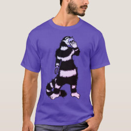 Camiseta Extraña Máscara De Cráneo De Gato Whimsical Gótica