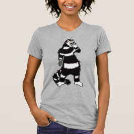 Camiseta Extraña Máscara De Cráneo De Gato Whimsical Gótica