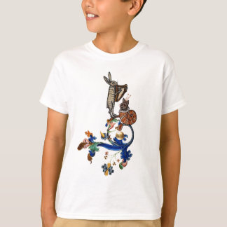 CAMISETA EXTRAÑA MÚSICA BESTIARIA MEDIEVAL, HARPIST HARE