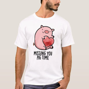 Camiseta Extrañando tu tiempo de cerdo, divertido bollo ani