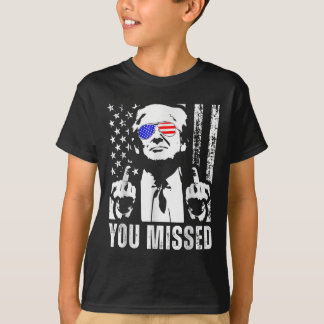 Camiseta Extrañaste a Trump 2024: Funny de la bandera estad