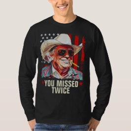 Camiseta Extrañaste dos Vaqueros de Trump Occidental | Trum