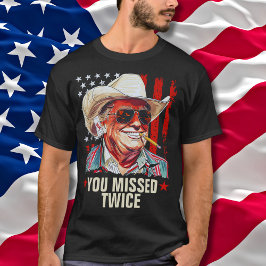 Camiseta Extrañaste dos Vaqueros de Trump Occidental | Trum