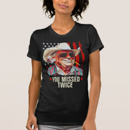 Camiseta Extrañaste dos Vaqueros de Trump Occidental | Trum