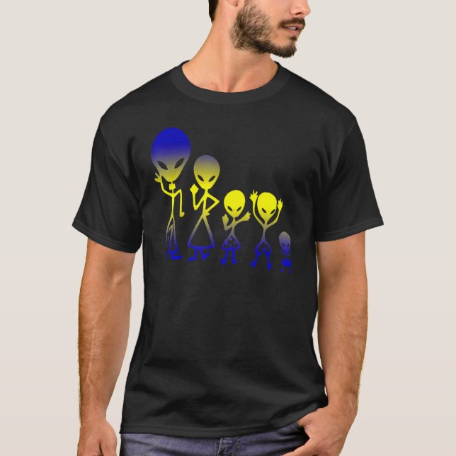 Camiseta Extranjera Evolución Humana Familia Espacio Ultrat (Anverso)