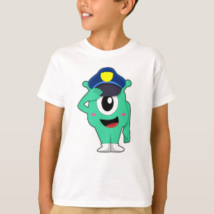 Camiseta Extranjero como agente de policía con gorra de pol