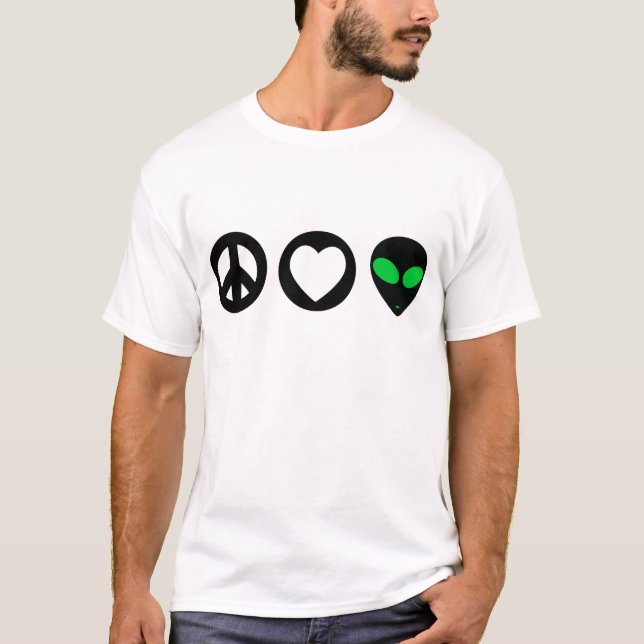 Camiseta Extranjero del amor de la paz (Anverso)