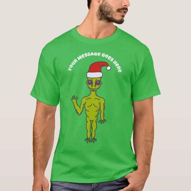 Camiseta Extranjero espacial en Navidades personalizados de (Anverso)