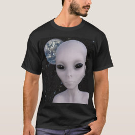 Camiseta Extranjero extraterrestre con tierra en fondo