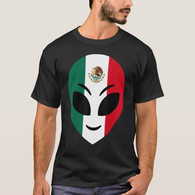 Camiseta Extranjero mexicano con bandera de México (Anverso)