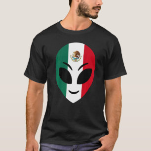 Camiseta Extranjero mexicano con bandera de México