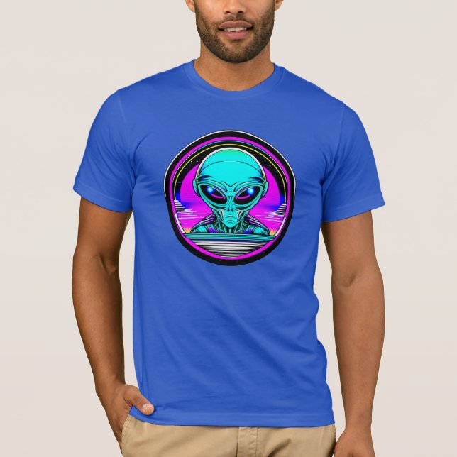 Camiseta Extranjero terrestre volando un OVNI (Anverso)