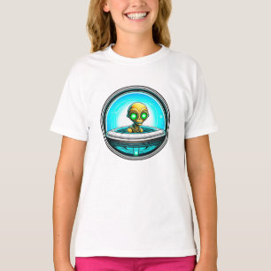 Camiseta Extranjero terrestre volando un OVNI