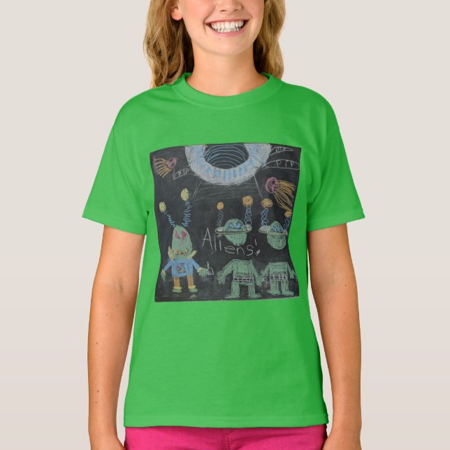 Camiseta Extranjeros del espacio exterior por Yulia (Anverso)