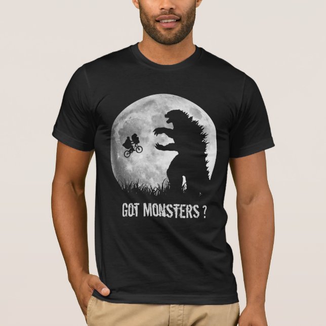 Camiseta Extranjeros divertidos contra MONSTRUOS (Anverso)