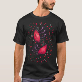 Camiseta Extranjeros observados del dibujo animado del rojo